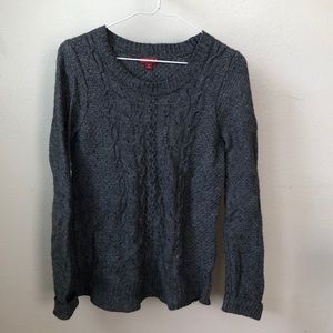 Merona Grey Cable-knit Sweater
